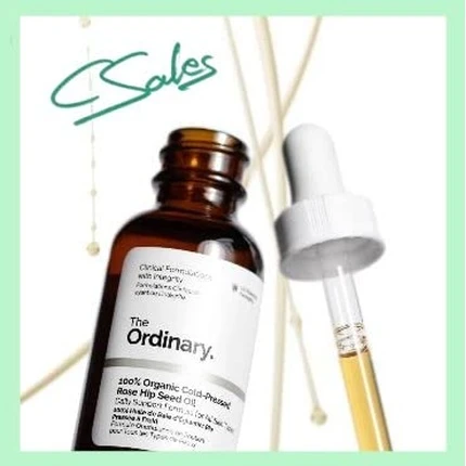 The Ordinary 100% Organic Rose Hip Seed Oil 100% tyras, šalto spaudimo erškėtuogių aliejus, 30 ml