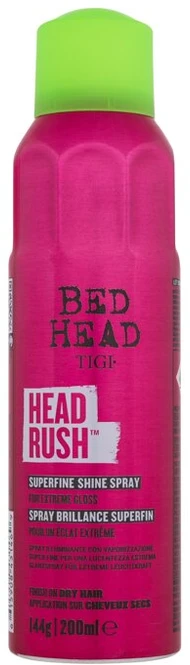 Tigi Bed Head Headrush Superfine Shine Purškiklis plaukų priemonė suteikianti spindesio 200ml