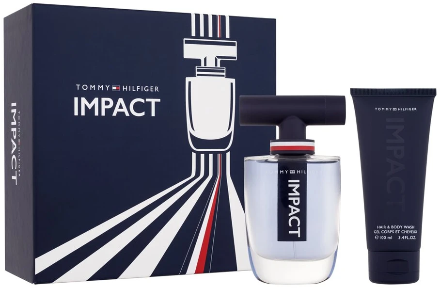 Tommy Hilfiger Impact rinkinys vyrams (EDT, 100 ml + dušo želė, 100 ml + EDT, 4 ml)