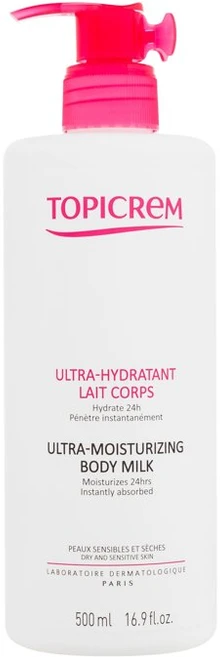 Topicrem Ultra-Moisturizing Body Milk drėkinamasis kūno pienelis, 500 ml