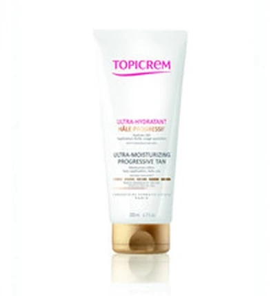 Topicrem Ultra-Moisturizing Sparkling Losjonas kūnui spindesio suteikiantis drėkinamasis kūno losjonas, 75 ml