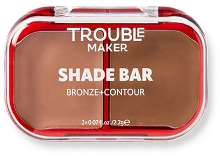 Trouble Maker Atspalvių paletė „Shade Bar Bronze and Contour Face“ 2,2 g