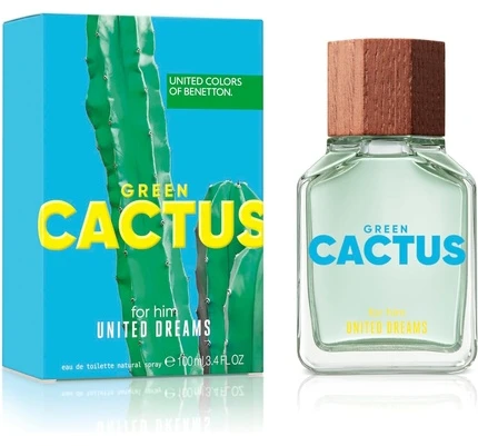 Benetton United Dreams Žalias Cactus EDT tualetinis vanduo vyrams, 100 ml