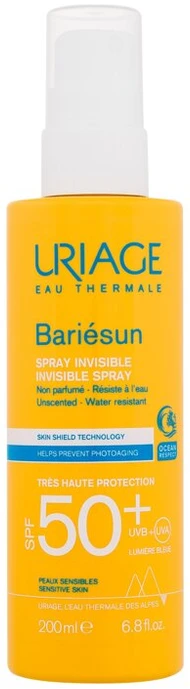 Uriage Bariésun Invisible Purškiklis SPF 50+ apsauginis purškiklis nuo saulės, 200 ml