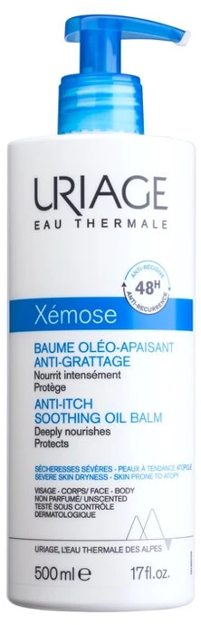 Uriage Xémose Anti-Itch Soothing Oil Balm Raminamasis balzamas labai sausai odai, 500 ml