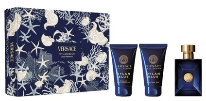 Versace Dylan Mėlyna Pour Homme Eau De Toilette, 50 ml Purškiklis Gel De Baño, 50 ml Balsamo After Shave, 50 ml