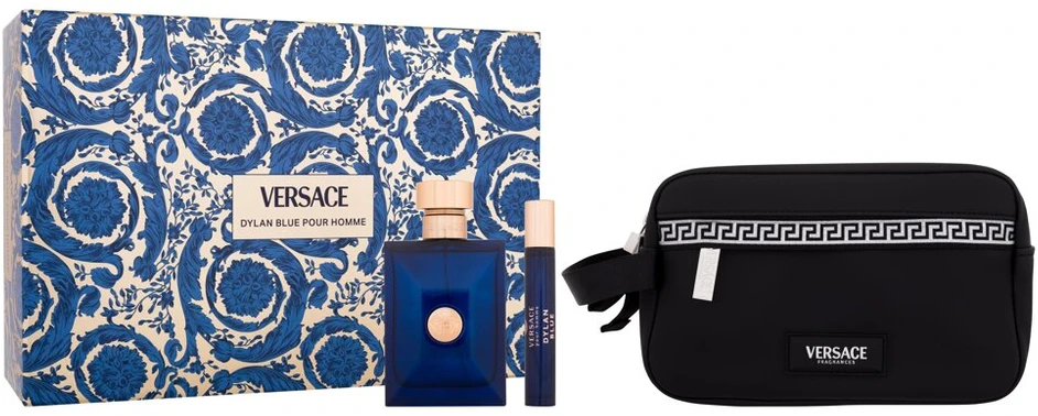 Kvepalų rinkinys vyrams Versace Dylan Blue Pour Homme (EDT, 100 ml + EDT, 10 ml + kosmetinė)