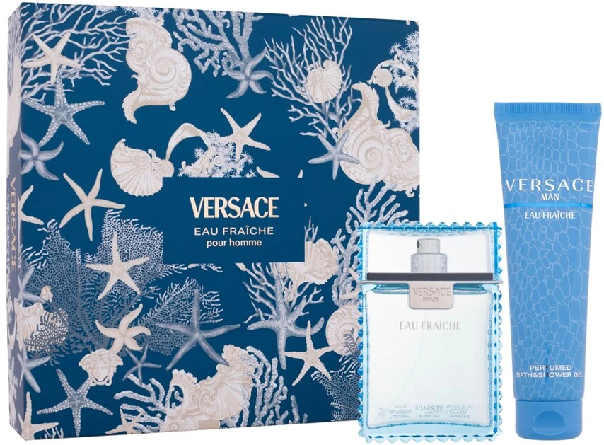 Versace Man Eau Fraiche EDT rinkinys vyrams (EDT 100 ml + Dušo želė 150 ml)
