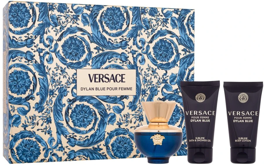 Kvepalų rinkinys moterims Versace Dylan Blue Pour Femme (EDP, 50 ml + kūno losjonas, 50 ml + dušo želė, 50 ml)