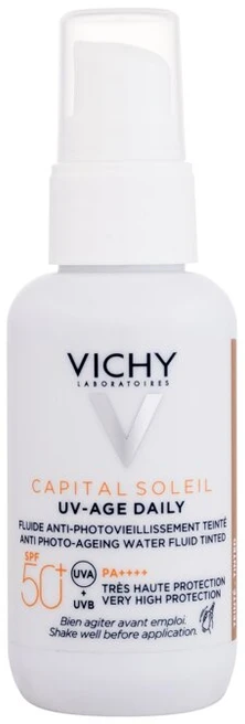 Apsauginis veido fluidas nuo saulės Vichy Capital Soleil UV-Age Daily Tinted SPF50, 40 ml