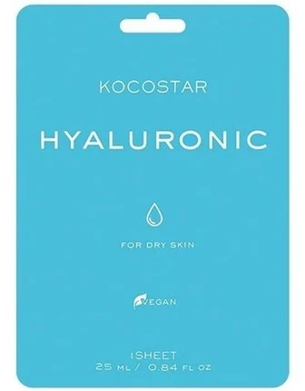 Kocostar Drėkinamoji veido kaukė su hialurono rūgšties lakštine kaukė 25 ml