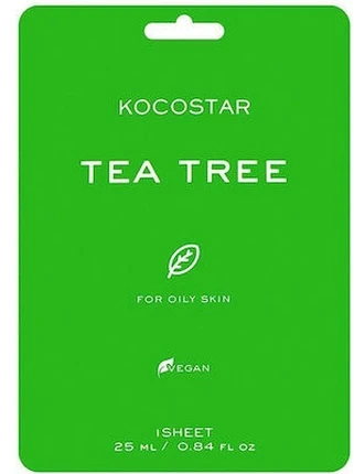 Kocostar Anti-blemish veido kaukė Tea Tree Sheet Mask 25 ml