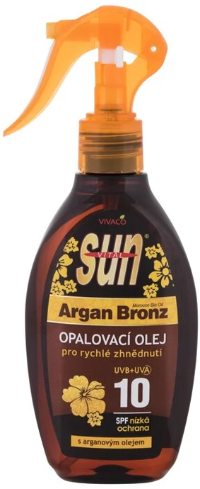 „Vivaco Sun Vital“ apsauginis aliejus nuo saulės su organiniu argano aliejumi SPF 10, 200 ml