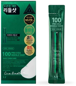 VT Cosmetics Pro Cica Reedle Shot 100 intensyvaus poveikio raminantis serumas, 10 x 2 ml