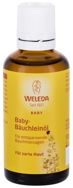 Weleda Baby Tummy Oil masažinis aliejus kūdikiams nuo pilvo pūtimo, 50 ml