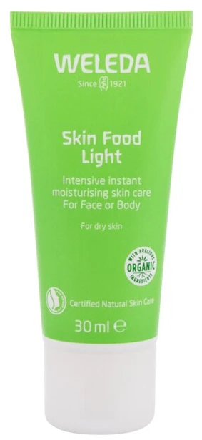 "Weleda Cos Skin Food Light Crema Nutritiva Ligera" kremas labai sausai odai 30ml