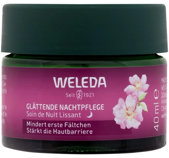 Weleda Wild Rose & Baltas Tea Smoothing Night Kreminis Night Skin Kreminis