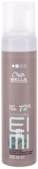 Plaukų putos garbanotiems plaukams Wella Eimi Nutricurls Soft Twirl 72H Mousse 200ml