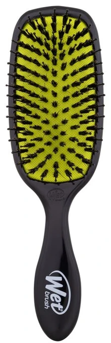 WET BRUSH WETBRUSH RETAIL SHINE ENHANCER juodas plaukų šepetys su šerno šereliais