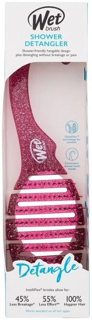 Wet Brush Wet Wet Shower Detangler - Glitter Rožinė