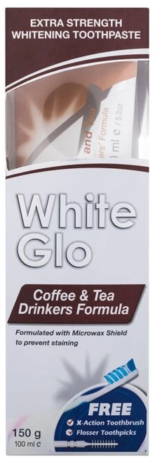 White Glo Baltas GLO COFFEE & TEA DRINKERS FORMULA dantų pasta, 150 g