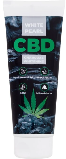 White Pearl Baltas Pearl CBD Charcoal Whitening Dantų pasta