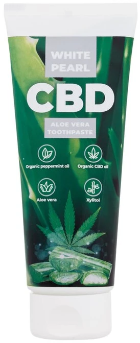 White Pearl Baltas Pearl CBD Aloe Vera Dantų pasta