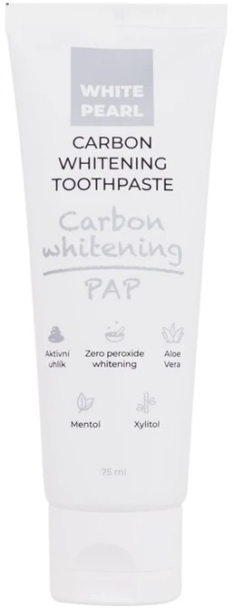White Pearl Baltas Pearl PAP Carbon Whitening Dantų pasta