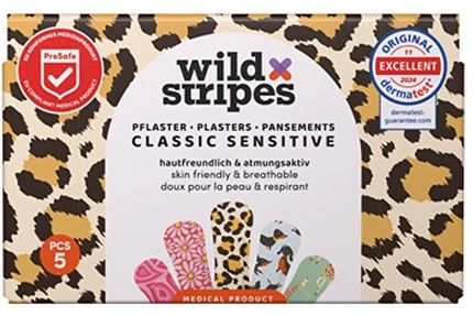 „Wild Stripes“ pleistrai jautriai odai, klasikiniai, 5 vnt.