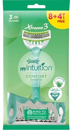 Wilkinson Sword Vienkartinis skustuvas moterims My Intuition Comfort Sensitiv e 8 + 4 vnt