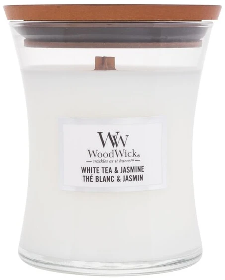 WoodWick Aromatinė žvakė (White Tea & Jasmine), 275 g