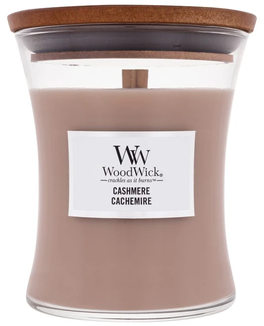 WooodWick Aromatinė žvakė (Cashmere), 275 g (Pažeista pakuotė)