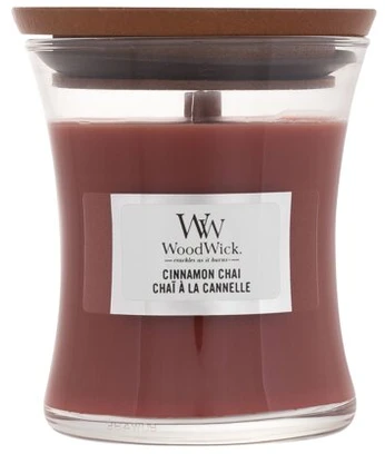 WoodWick Aromatinė žvakė (Cinnamon Chai), 85 g