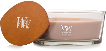WoodWick Aromatinė žvakė (Patchouli Creme), 453,6 g