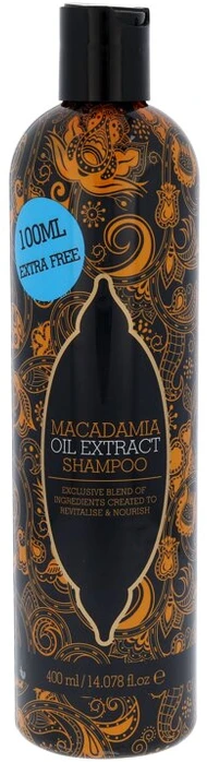 Šampūnas švelniai valo ir gaivina pažeistus plaukus Xpel Macadamia Oil Extract 400ml
