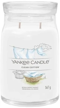 Yankee Candle Signature Clean Cotton kvapni žvakė, 411 g