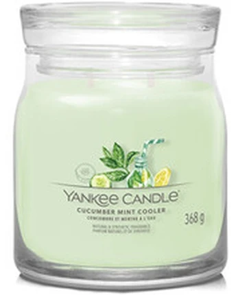 Yankee Candle Aromatinė žvakė "Signature", didelė stiklinė "Cucumber Mint Cooler" 567 g