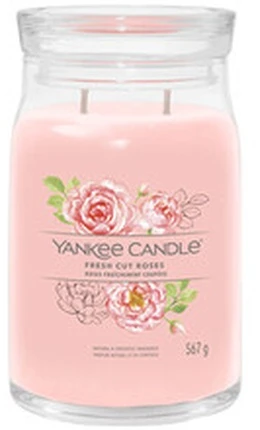 Yankee Candle Aromatinė žvakė Signature glass large Fresh Cut Rose s 567 g