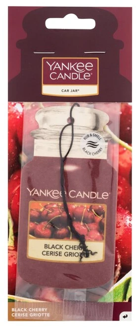 Yankee Candle Juodas Cherry Car Jar aromatinis automobilio kvapas, 1 vnt.