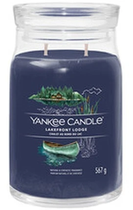 Yankee Candle Aromatinė žvakė Signature glass medium Lakefront Lodge 368 g