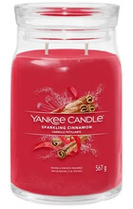 Yankee Candle Aromatinė žvakė Signature glass medium Sparkling Cinnamon 368 g