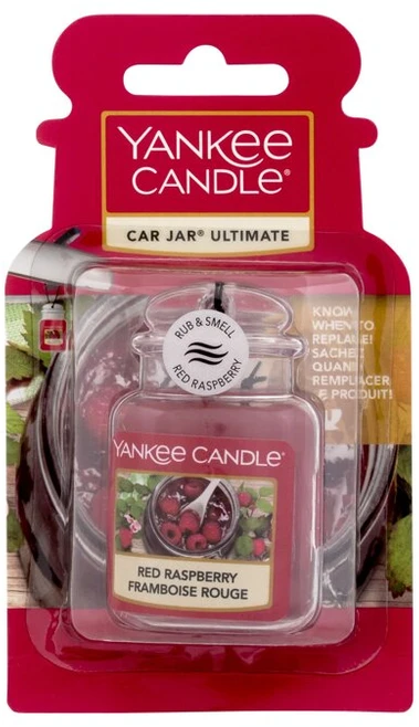 Yankee Candle Raudona aviečių skonio automobilio kvapo žvakė „Ultimate“ 24 g
