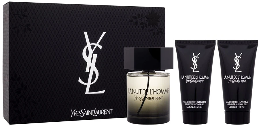 Yves Saint Laurent La Nuit De L'Homme komplektas tualetinio vandens purškiklis 100ml + dušo želė 2x50ml