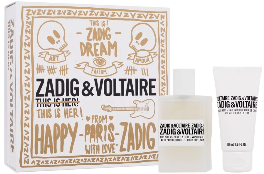 Zadig & Voltaire This Is Her! rinkinys moterims (kvepalai EDP, 50 ml + kūno losjonas, 50 ml)
