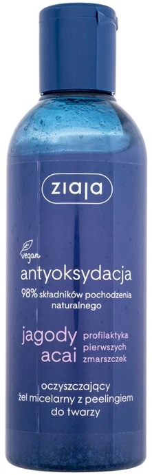 Ziaja Acai Berry Antioxidation Micelinis valomasis veido šveitimo gelis valomasis gelis