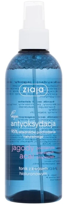 Ziaja Acai Berry Antioxidation Face Toneris Cleansing Vanduo moterims, 200 ml