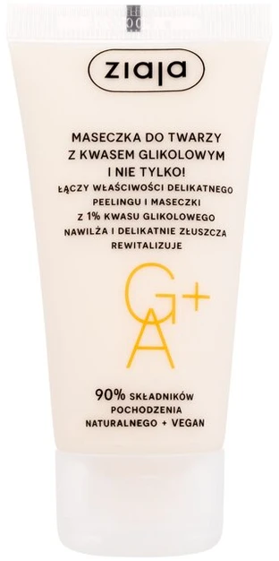Ziaja veido kaukė + šveitiklis su glikolio rūgštimi