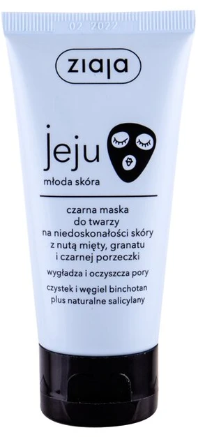 Ziaja Jeju Juodas Face Mask Face Mask moterims, 50 ml