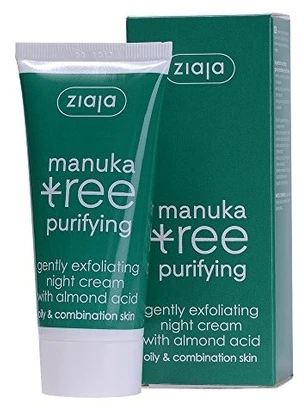 Ziaja Night Kreminis švelniai šveičiamasis Manuka Tree Purifying 50 ml