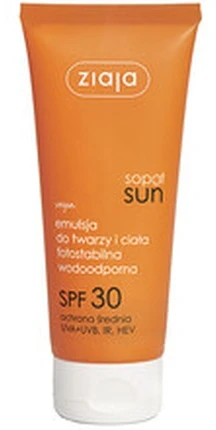 Ziaja Sopot Sun SPF 30 Apsauginė emulsija nuo saulės veidui ir kūnui, 100 ml